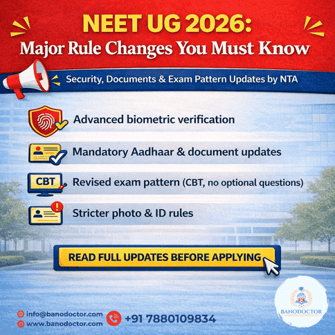 NTA Introduces Major Changes in NEET UG 2026 Exam Rules: What Candidates Must Know Before Applying
