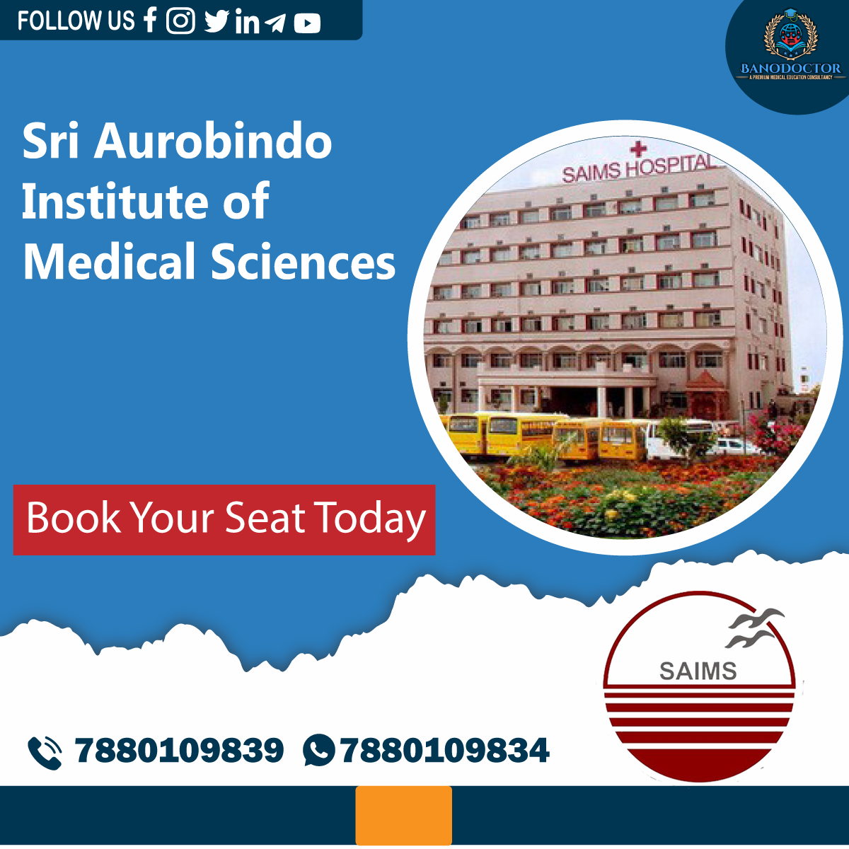 Sri Aurbindo Institute of Medical Sciences, Indore, Madhya Pradesh | SAIMS, Indore | Admission 2024, Cutoff, Eligibility, Fees, Ranking, FAQ