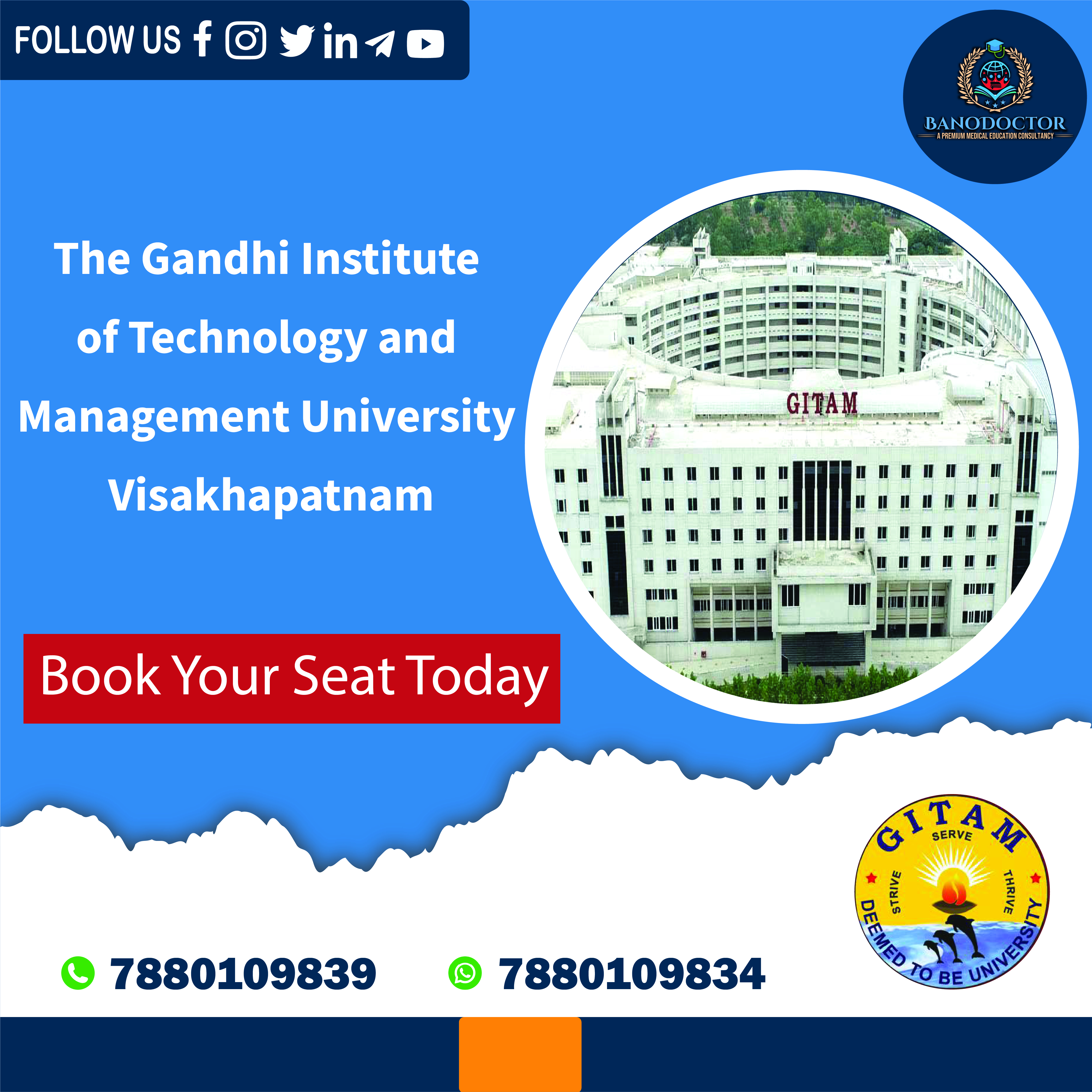 The Gandhi Institute of Technology and Management University (GITAM) Visakhapatnam, Admission 2024, Fees, Syllabus, Entrance Exam, Career Scope