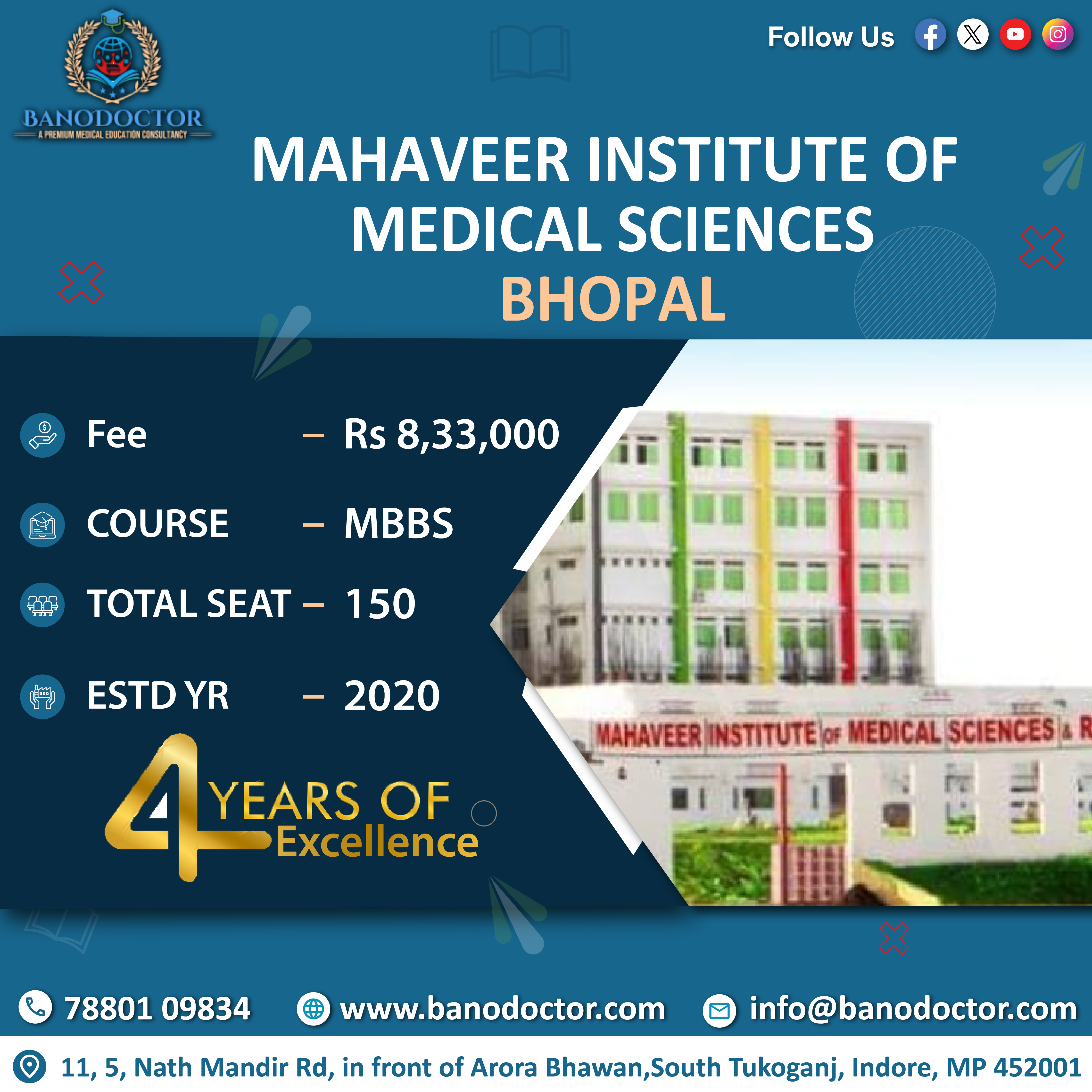 Mahaveer Institute of Medical Science and Research Bhopal (MIMS) Admission 2024, Fees, Syllabus, Entrance Exam, Career Scope