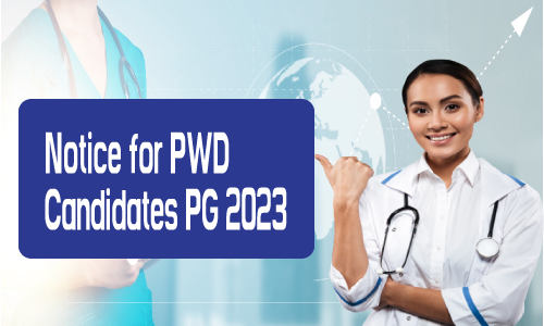 Notice for PWD candidates PG 2024